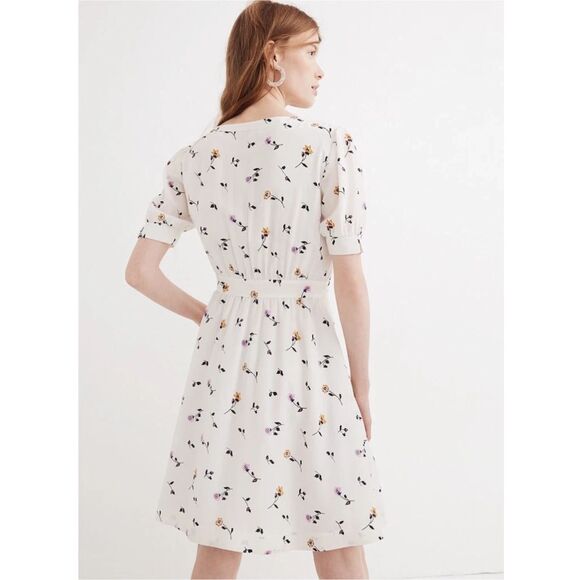 Madewell Daylilly Pintuck Mini Dress in Sweet Blossoms Size S Coquette Garden - Picture 5 of 11